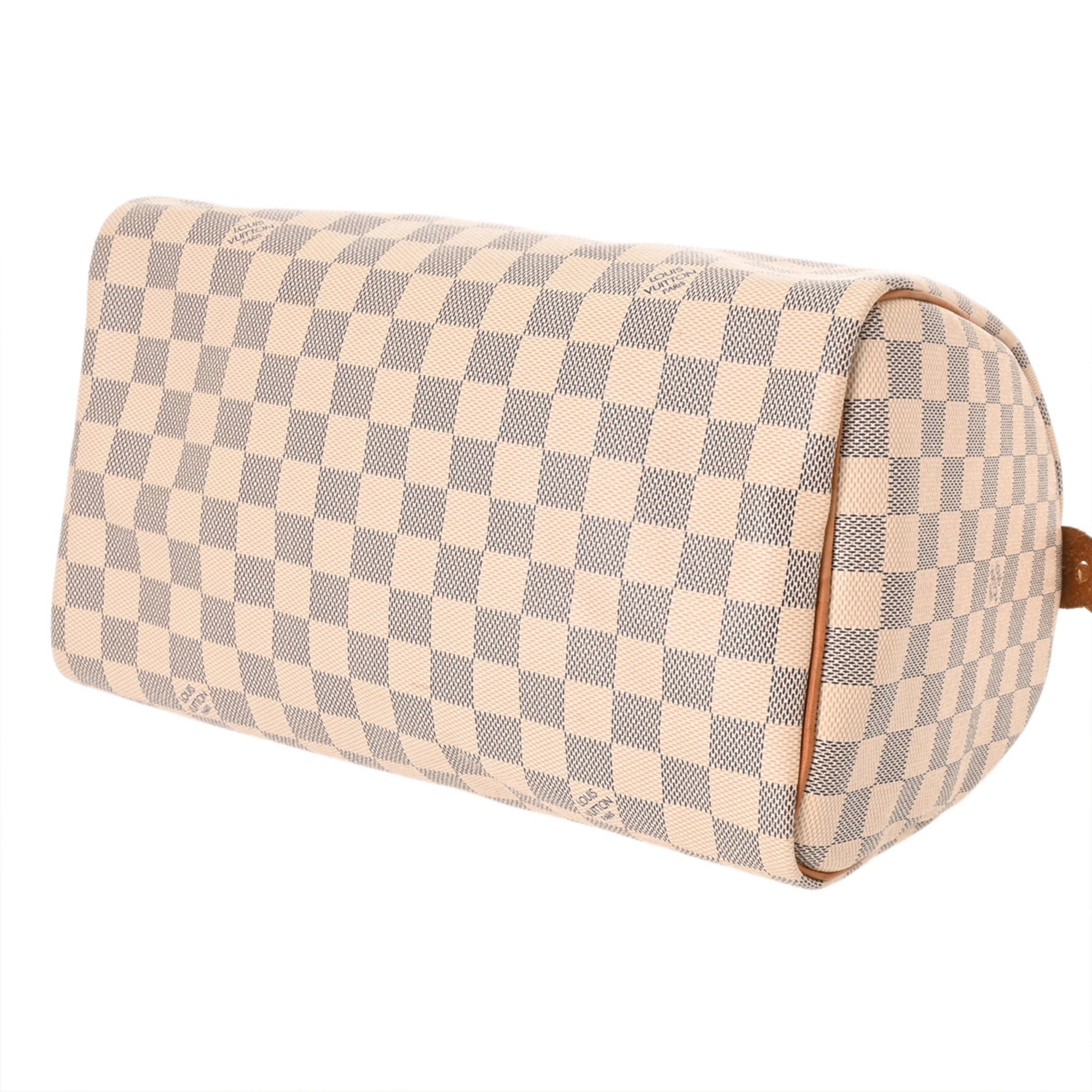 Louis Vuitton White Damier Azur Canvas Handbag (Pre-Owned)