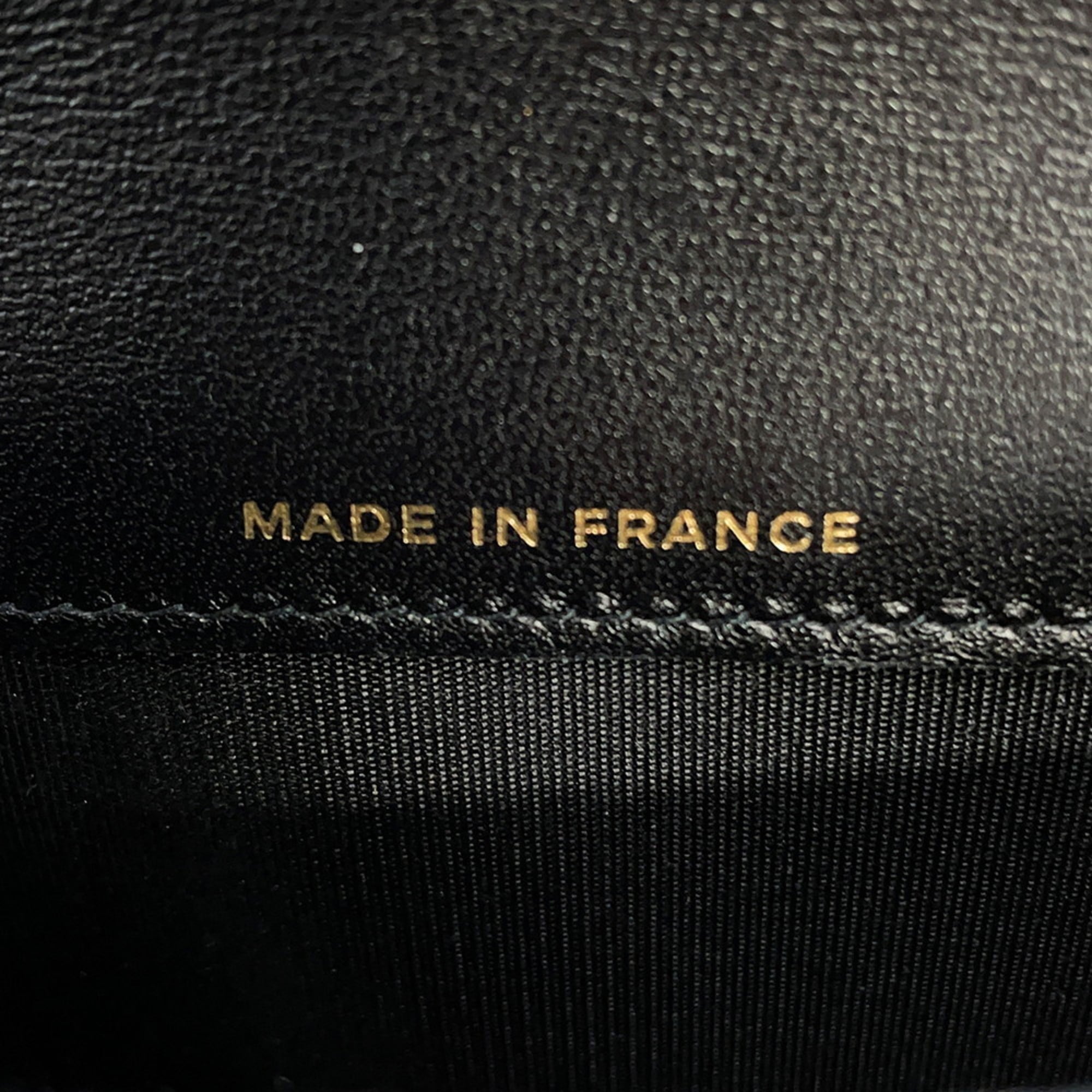 Chanel Matelasse Black Leather Chain/Shoulder Wallet (Pre-Owned)