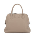 Hermes Bolide Gris Tourterelle Taurillon Clemence Leather Handbag (Pre-Owned)