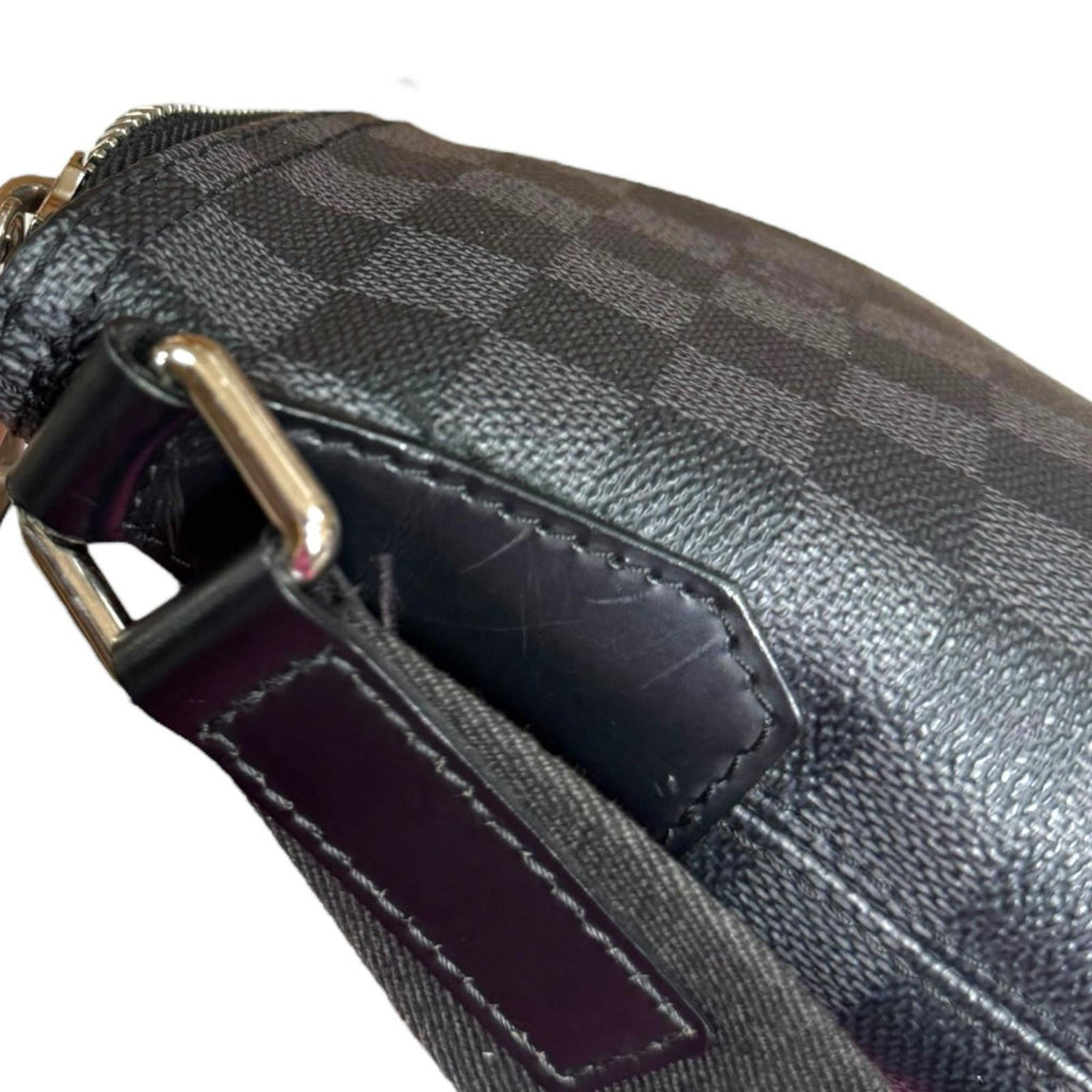 Louis Vuitton Black Gray Damier Graphite Shoulder Bag (Pre-Owned)