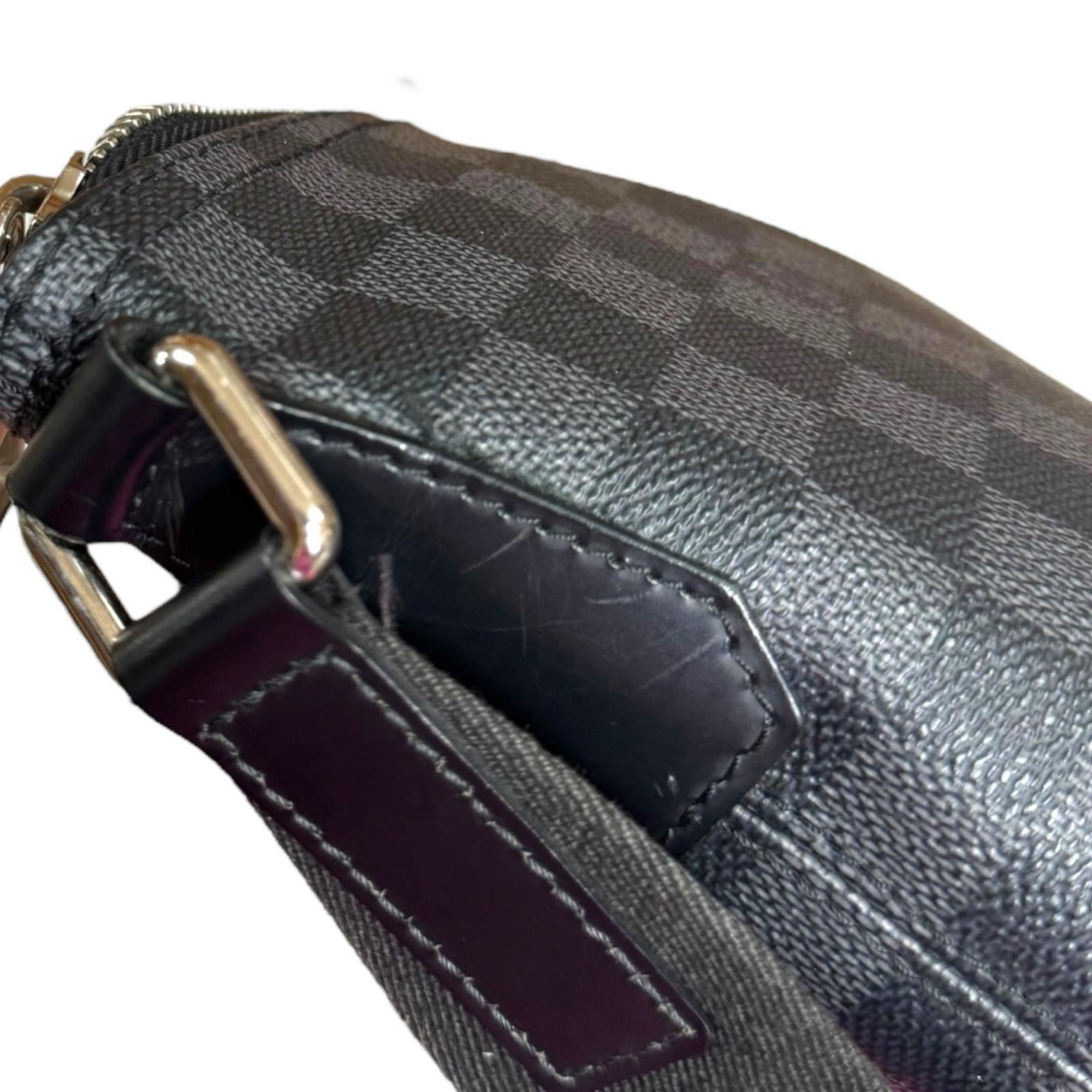 Louis Vuitton Black Gray Damier Graphite Shoulder Bag (Pre-Owned)