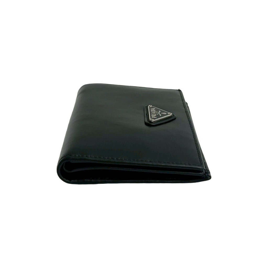 Prada Black Leather Wallet (Bi-Fold) (Pre-Owned)