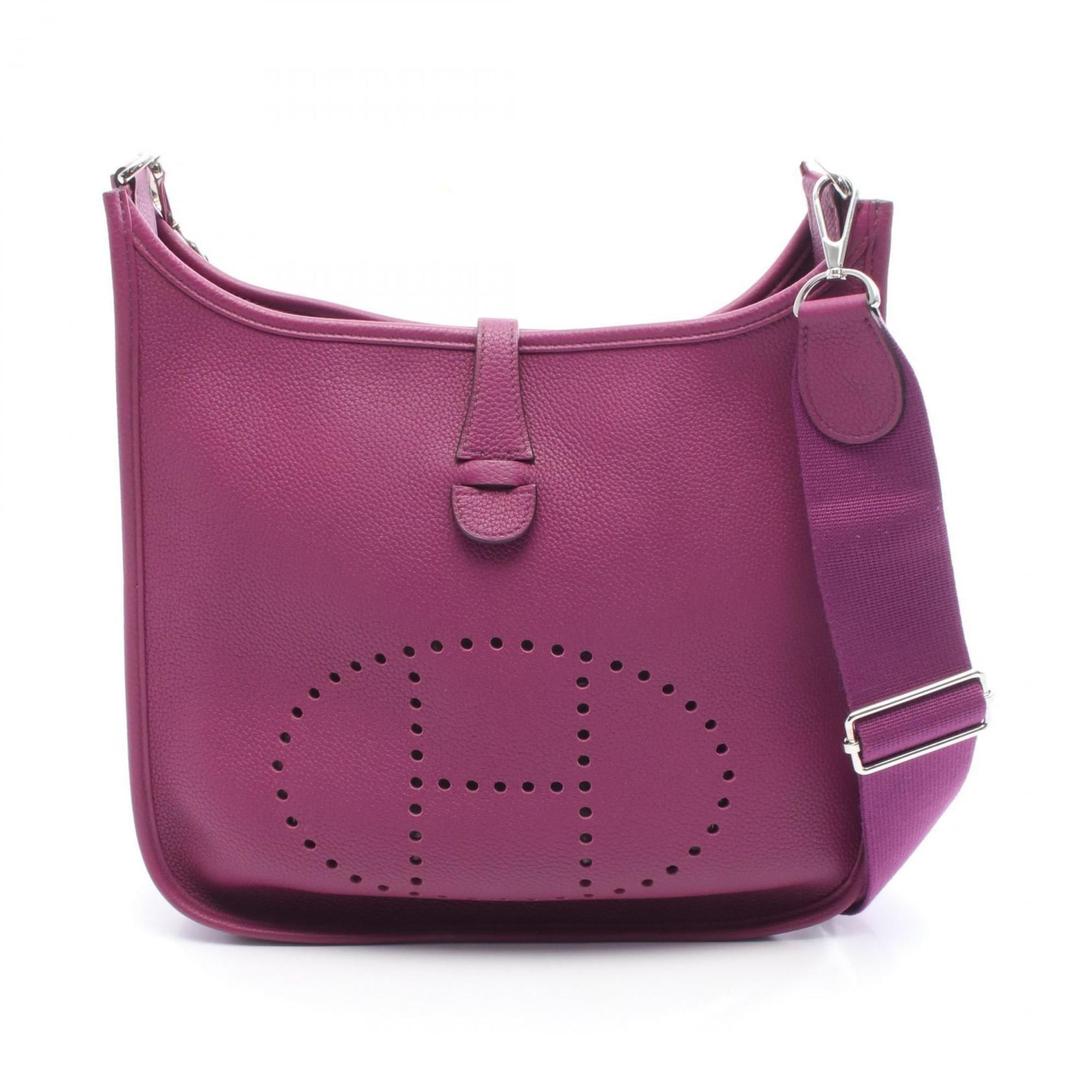 Hermes Anemone Purple Taurillon Clemence Leather Shoulder Bag (Pre-Owned)