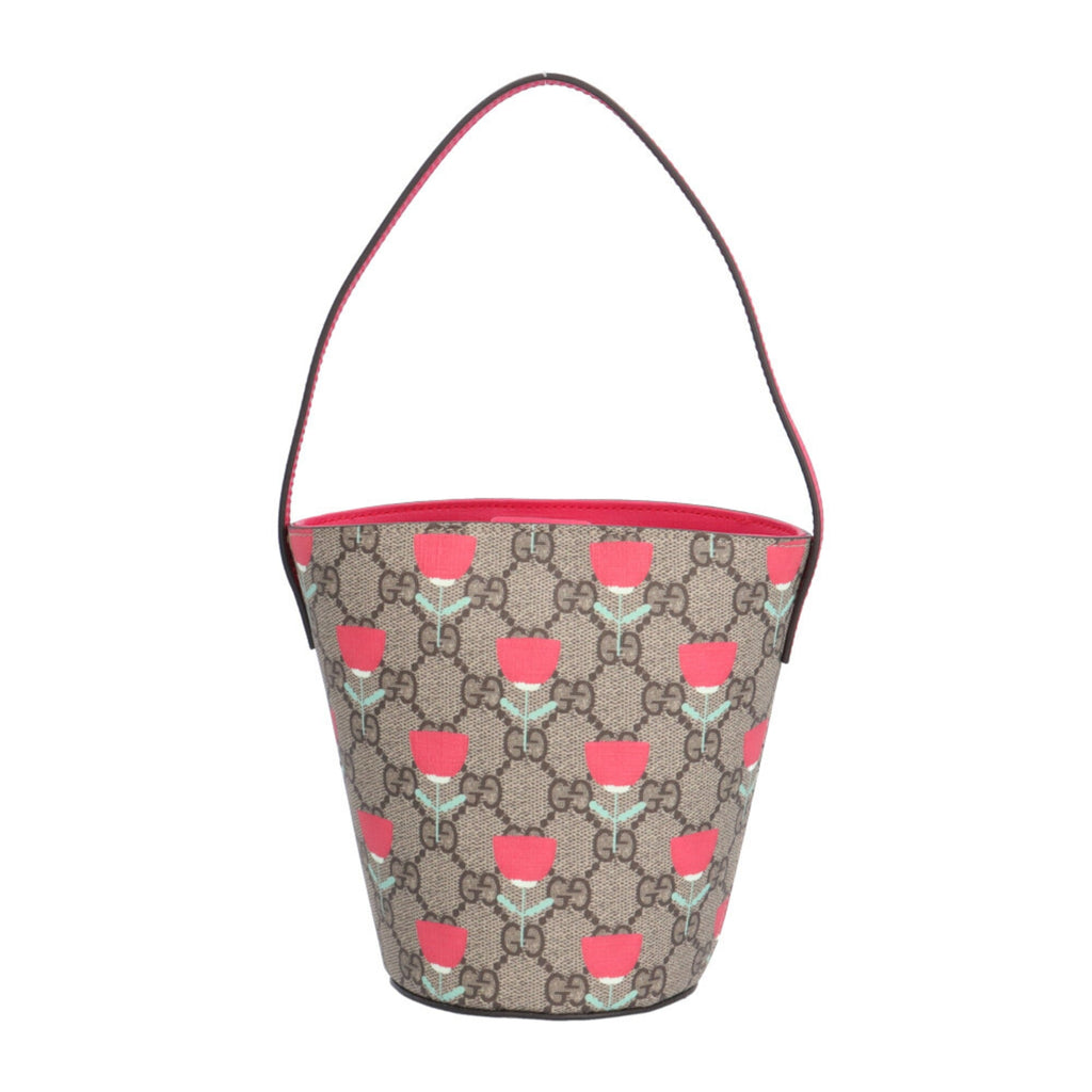 Gucci Beige Pink Gg Supreme Canvas Handbag (Pre-Owned)