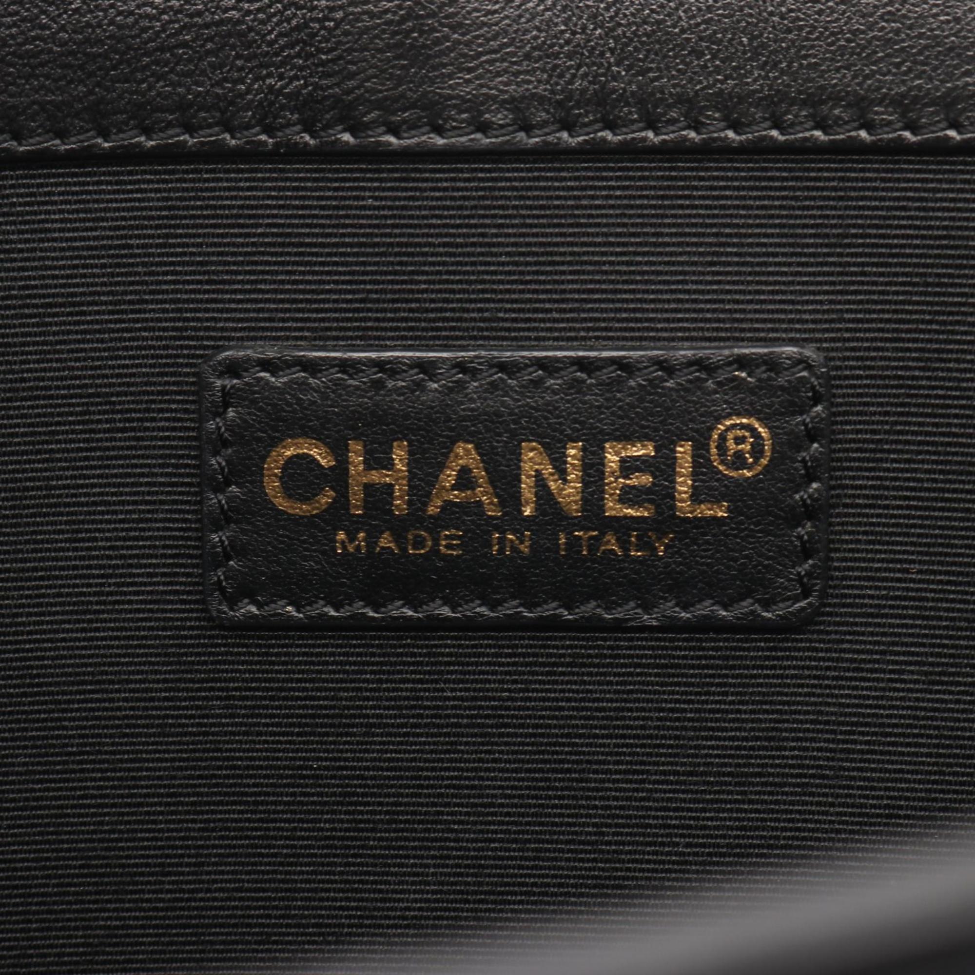 Chanel Black Navy White Canvas Leather Tote Bag (Pre-Owned)
