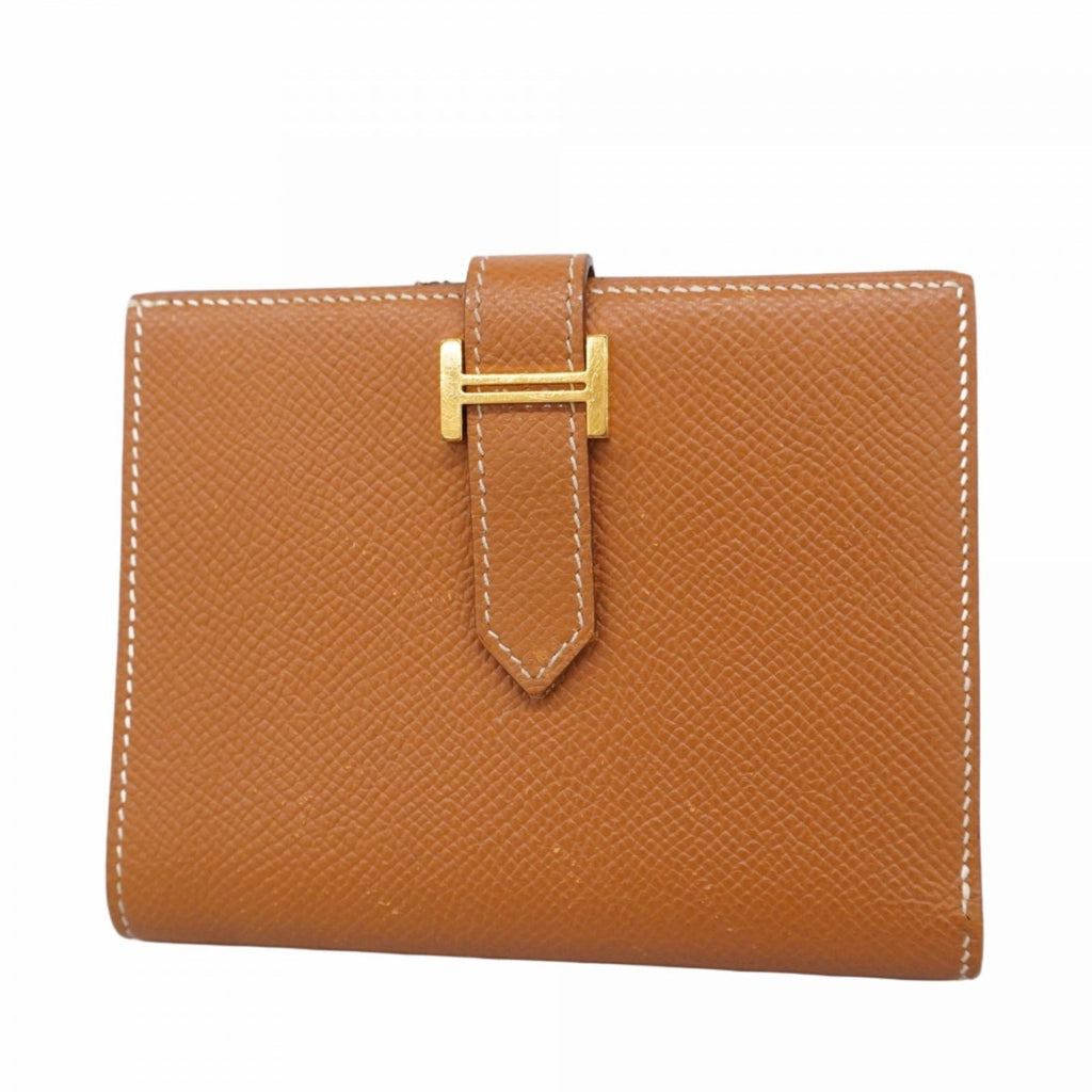Hermes Gold Epsom Leather Wallet (Bi-Fold) (Pre-Owned)