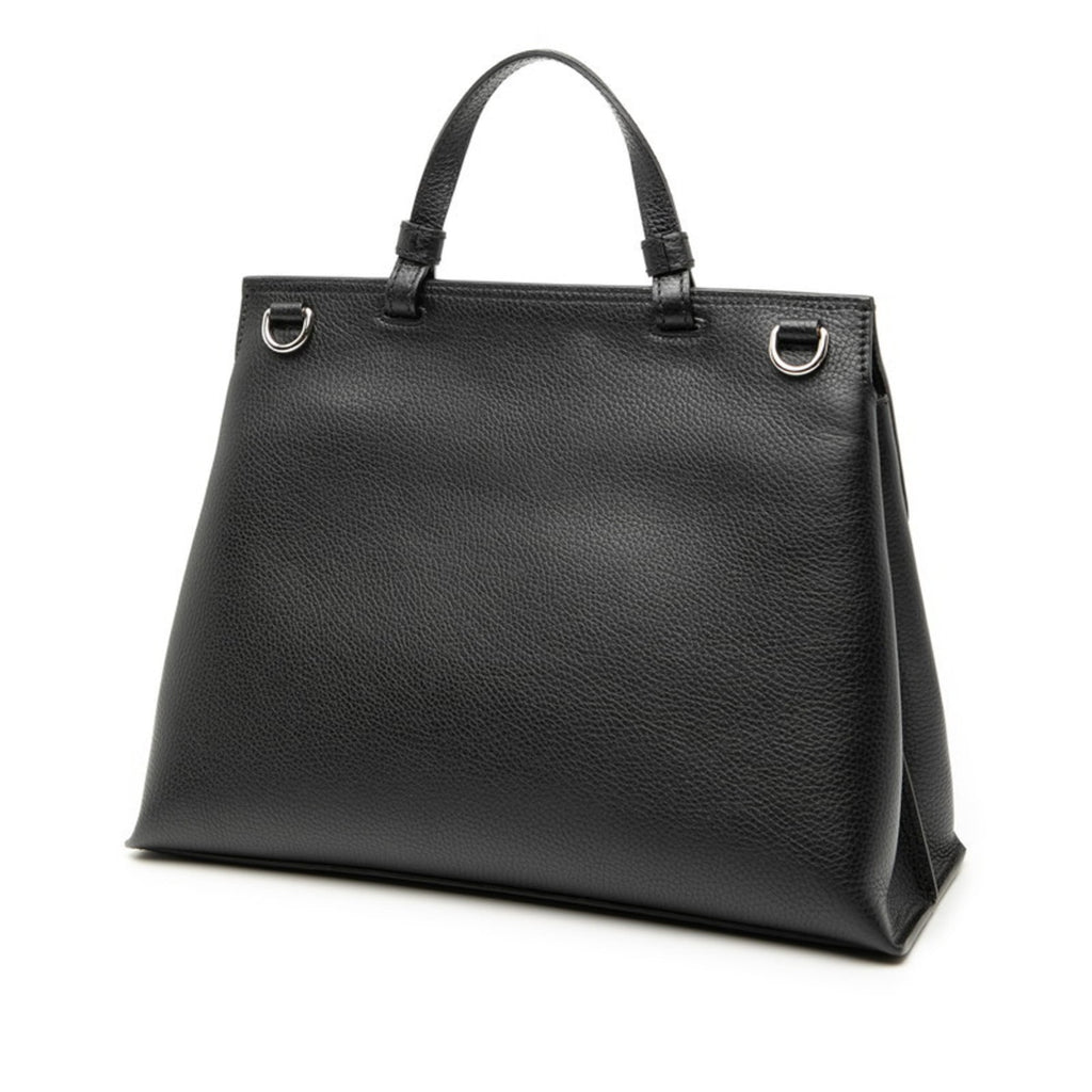 Gucci Black Leather Handbag Shoulder Bag (Pre-Owned)