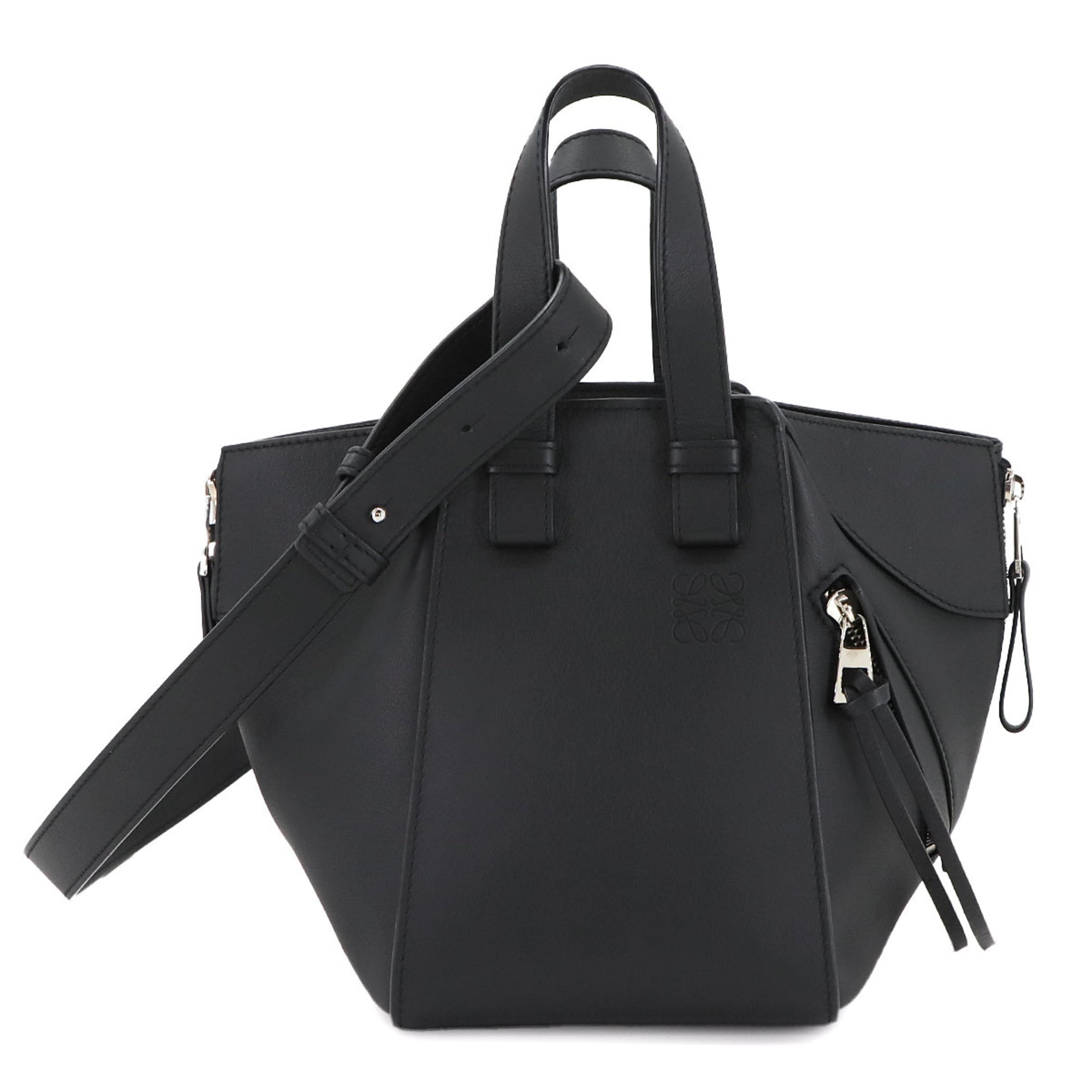Loewe Black Leather Handbag Shoulder Bag (Pre-Owned)