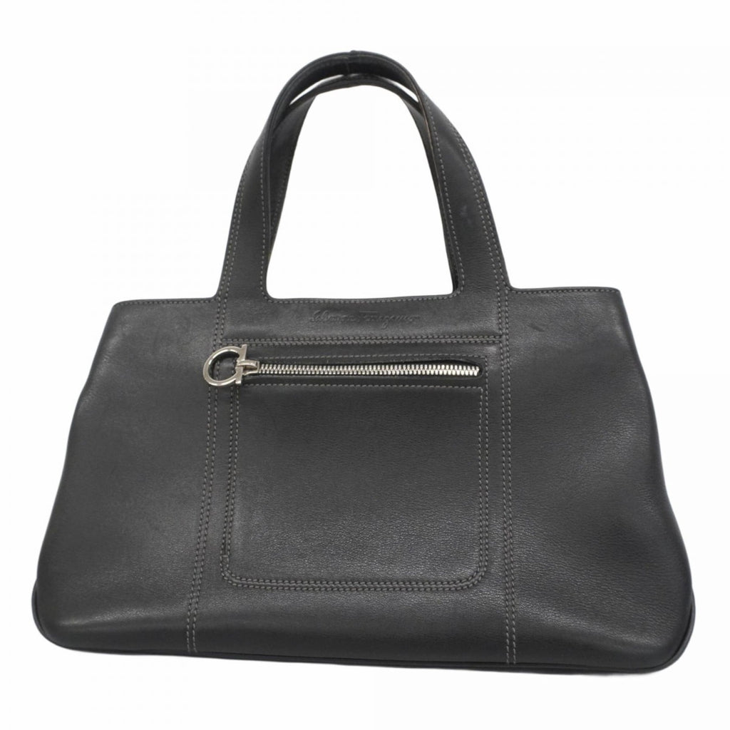 Salvatore Ferragamo Black Leather Handbag (Pre-Owned)
