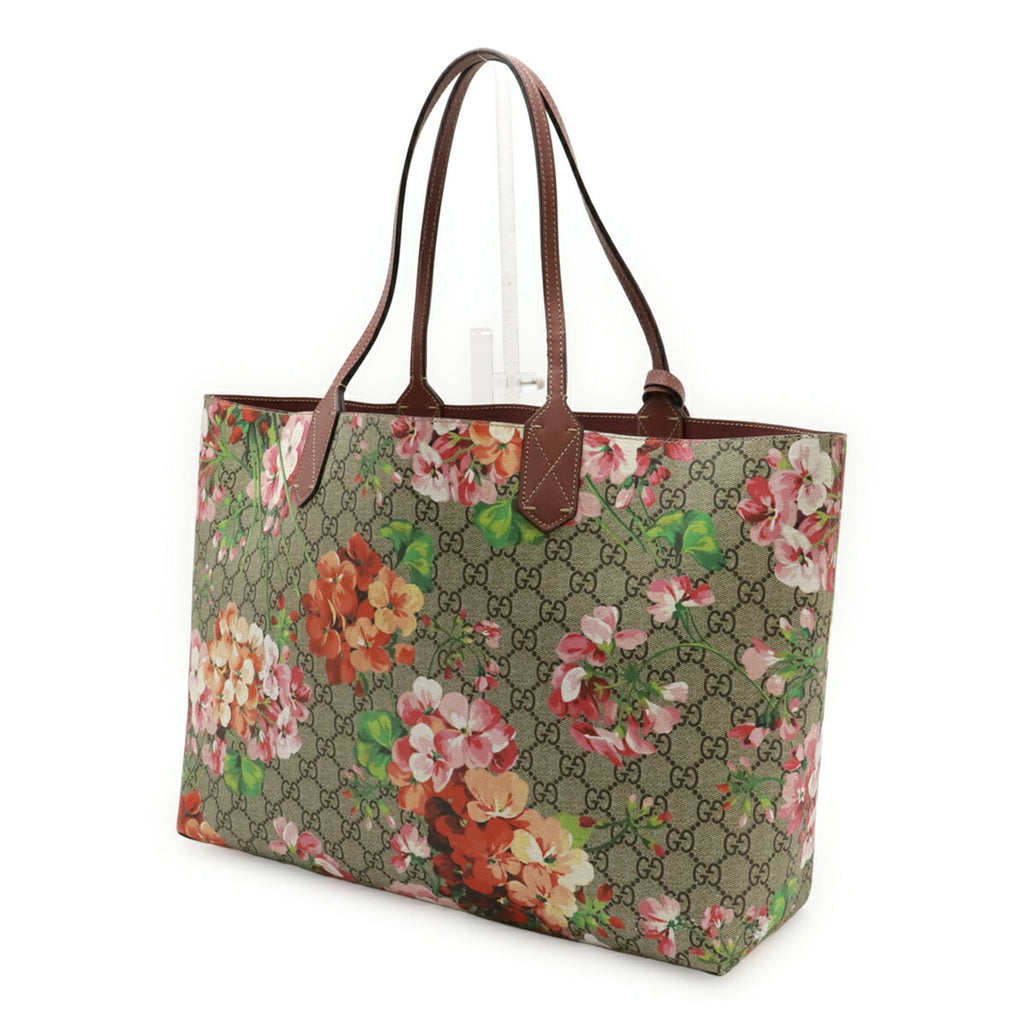 Gucci Gg Blooms Beige Pink Multi-Color Gg Supreme Leather Shoulder Bag Tote Bag (Pre-Owned)