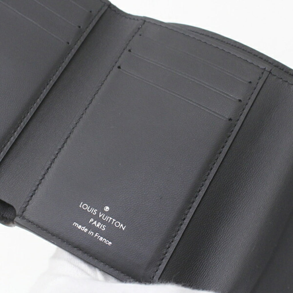 Louis Vuitton Black Mahina Leather Wallet (Tri-Fold) (Pre-Owned)