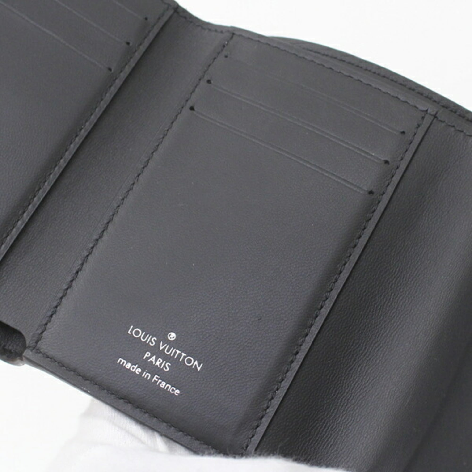 Louis Vuitton Black Mahina Leather Wallet (Tri-Fold) (Pre-Owned)