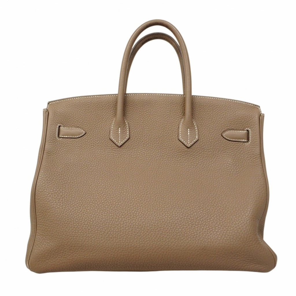 Hermes Etoupe Gray Togo Leather Handbag (Pre-Owned)