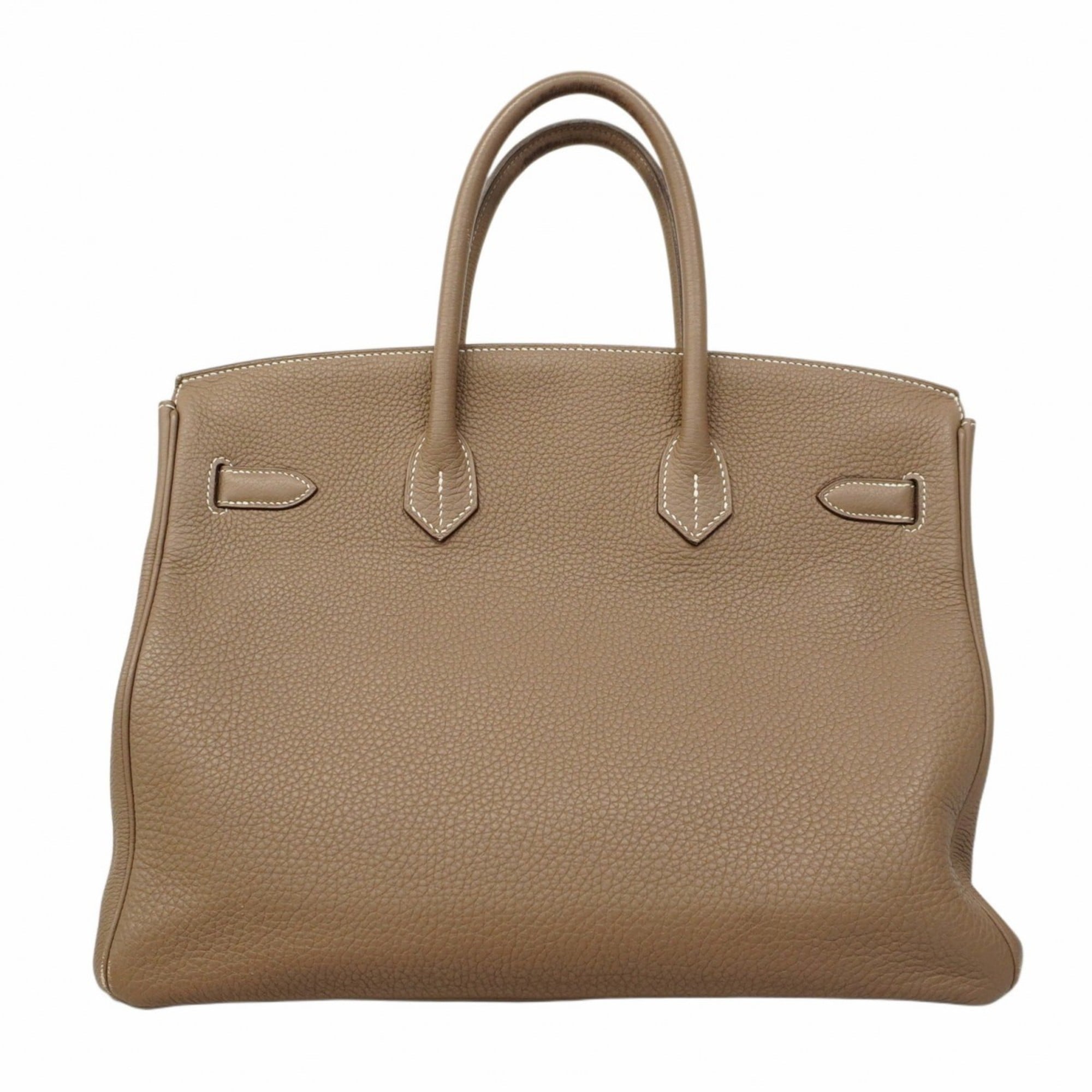 Hermes Etoupe Gray Togo Leather Handbag (Pre-Owned)