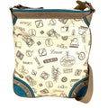 Loewe Beige Blue Canvas Leather Shoulder Bag (Pre-Owned)