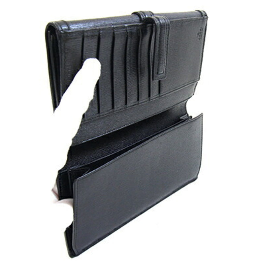 Gucci Black Leather Long Wallet (Bi-Fold) (Pre-Owned)