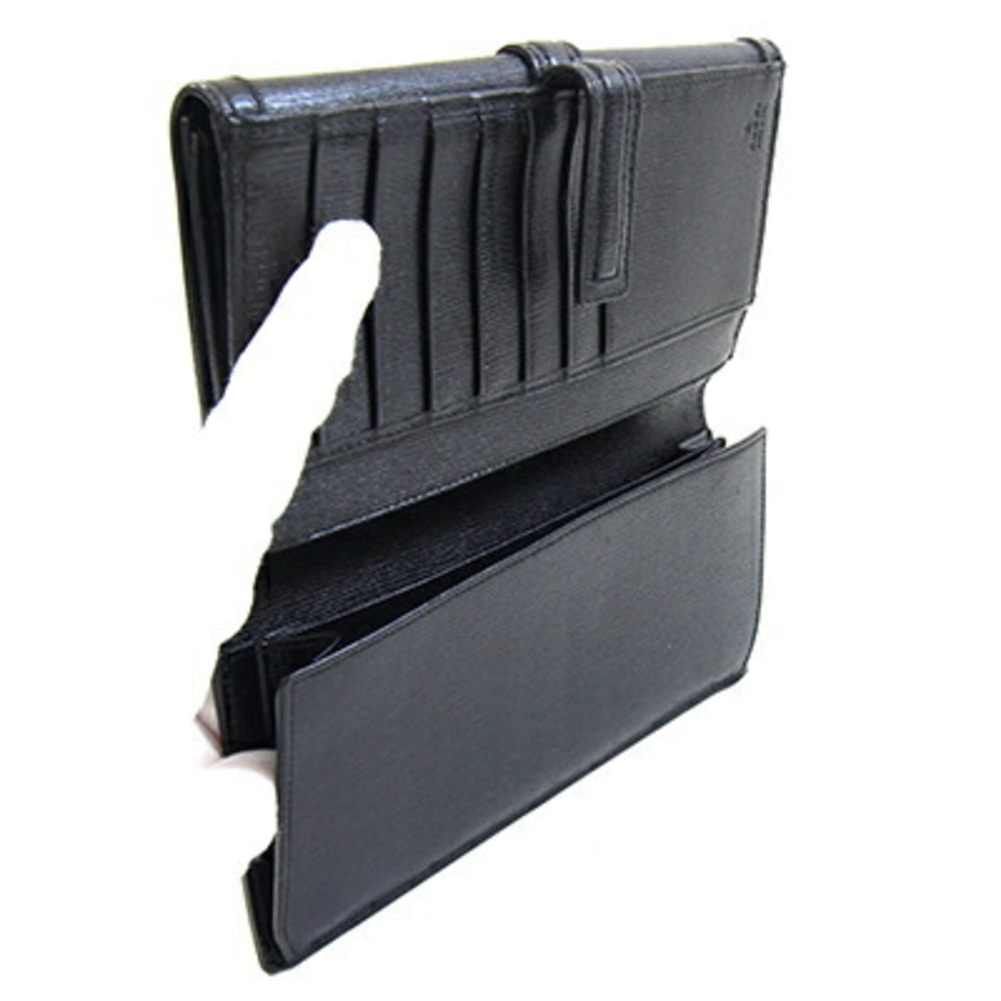 Gucci Black Leather Long Wallet (Bi-Fold) (Pre-Owned)