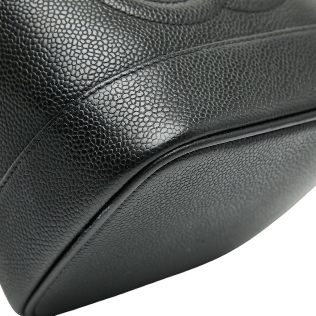 Chanel Black Grained Calfskin Handbag Vanity Bag (Pre-Owned)
