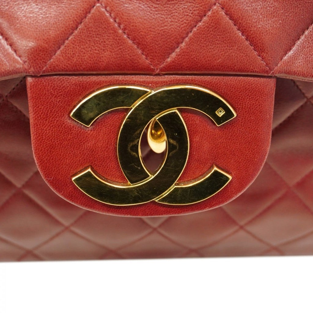 Chanel Bordeaux Leather Shoulder Bag (Pre-Owned)