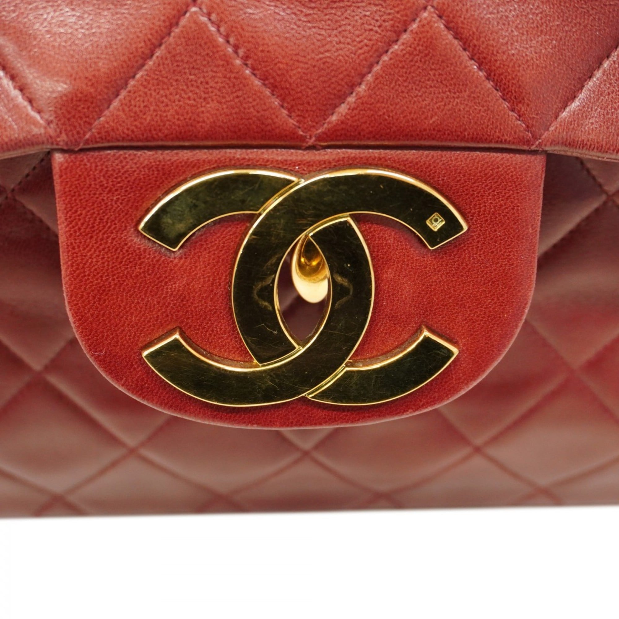 Chanel Bordeaux Leather Shoulder Bag (Pre-Owned)