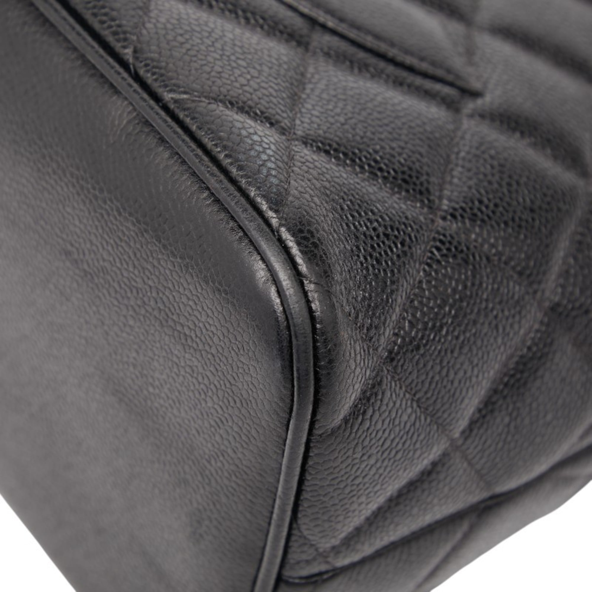 Chanel Black Grained Calfskin Tote Bag (Pre-Owned)