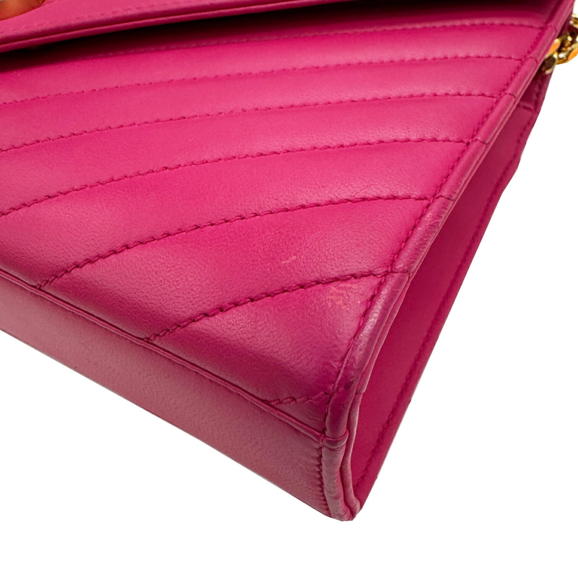 Yves Saint Laurent Pink Leather Shoulder Bag (Pre-Owned)