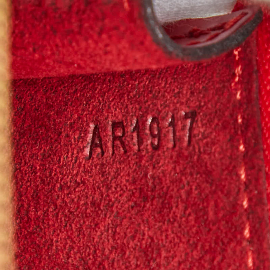 Louis Vuitton Castilian Red Leather Handbag Pochette Pouch (Pre-Owned)