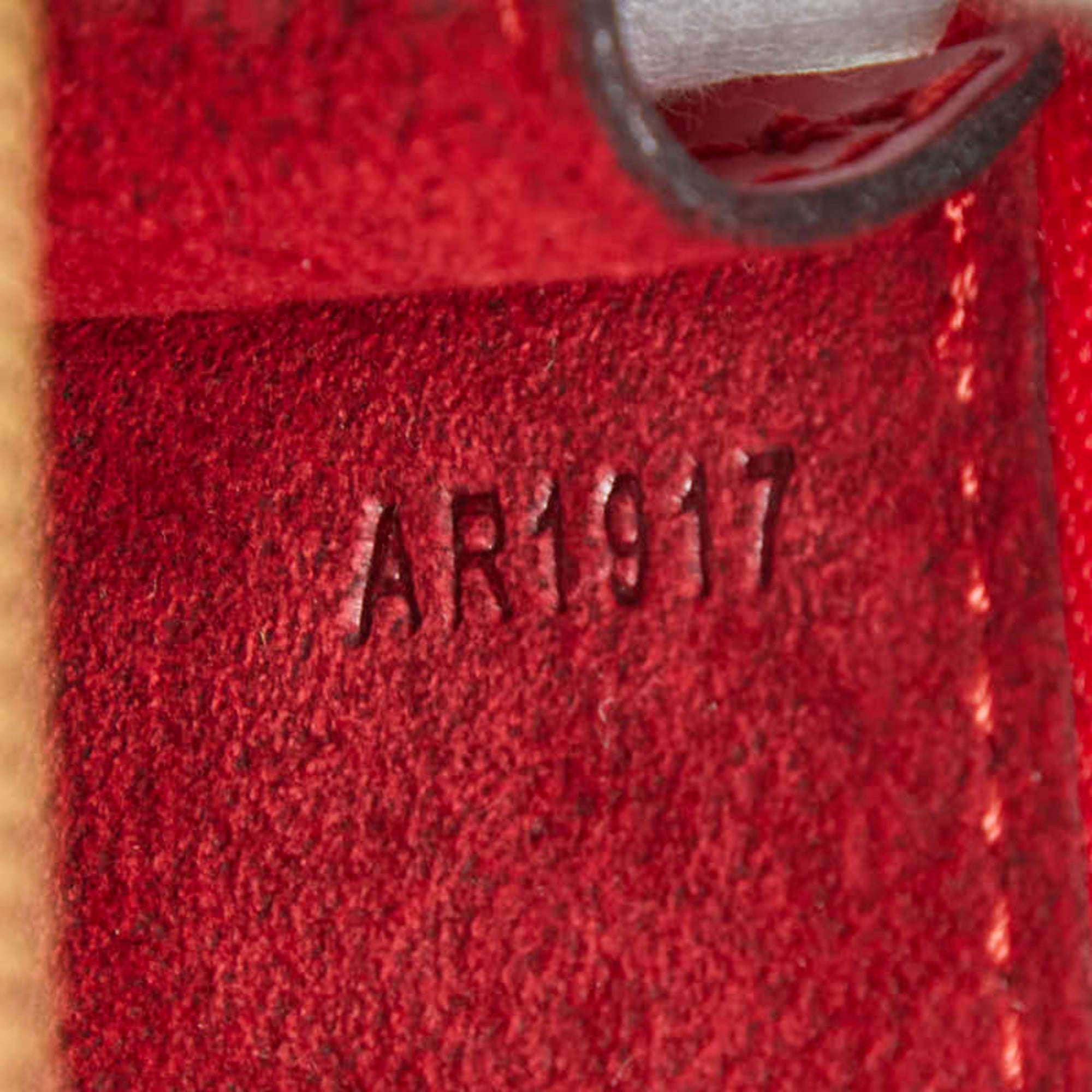 Louis Vuitton Castilian Red Leather Handbag Pochette Pouch (Pre-Owned)