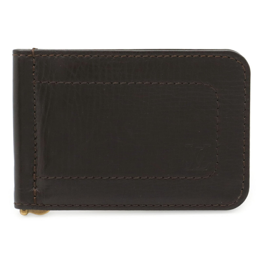 Louis Vuitton Utah Coffee Leather Money Clip (Pre-Owned)