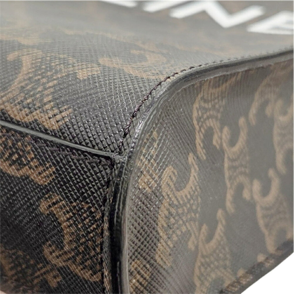 Celine Brown Pvc Leather Shoulder Bag Tote Bag (Pre-Owned)
