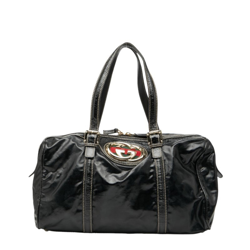 Gucci Black Leather Tote Bag (Pre-Owned)