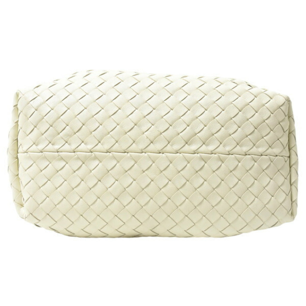 Bottega Veneta Intrecciato Ivory White Intrecciato Shoulder Bag (Pre-Owned)
