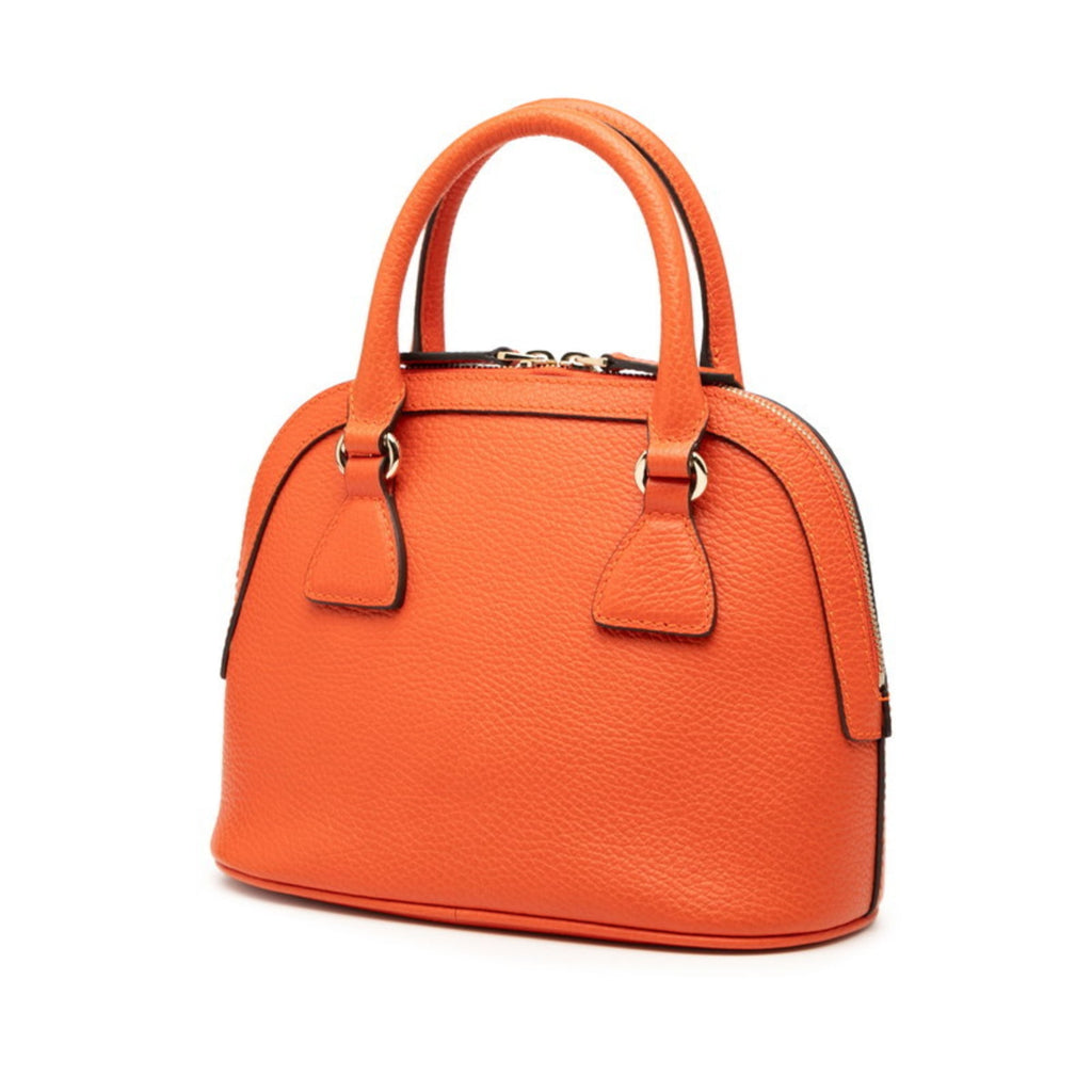 Gucci Orange Leather Handbag Shoulder Bag (Pre-Owned)