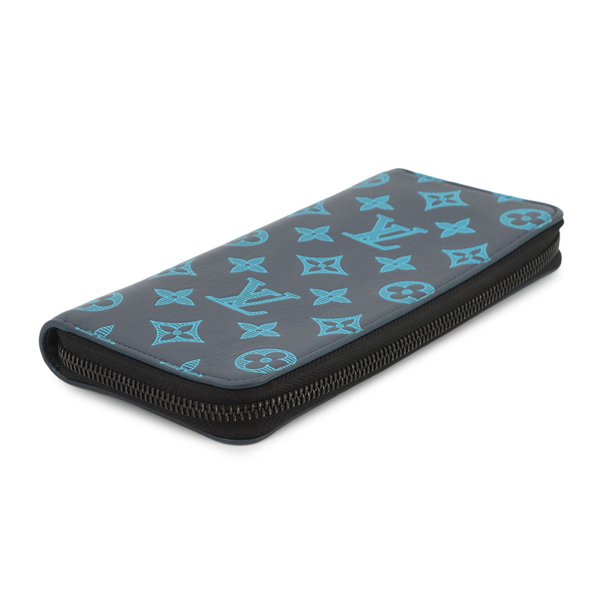 Louis Vuitton Monogram Shadow Navy Monogram Shadow Long Wallet (Bi-Fold) (Pre-Owned)