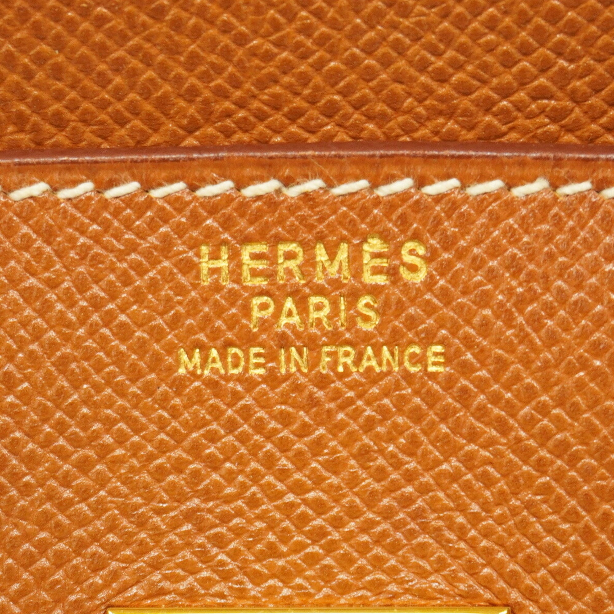 Hermes Gold Courchevel Leather Handbag (Pre-Owned)