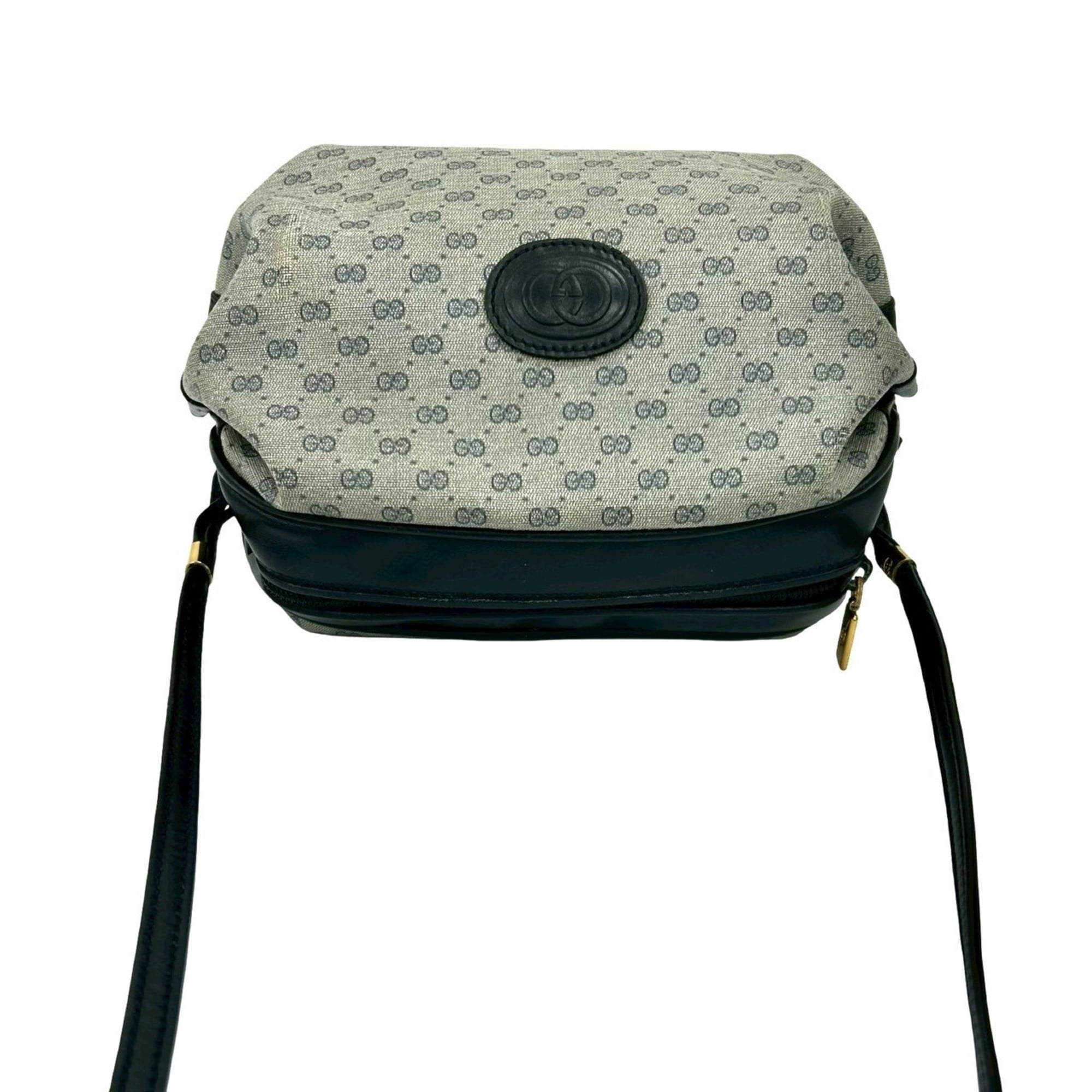 Gucci Navy Leather Pvc Pochette Shoulder Bag (Pre-Owned)