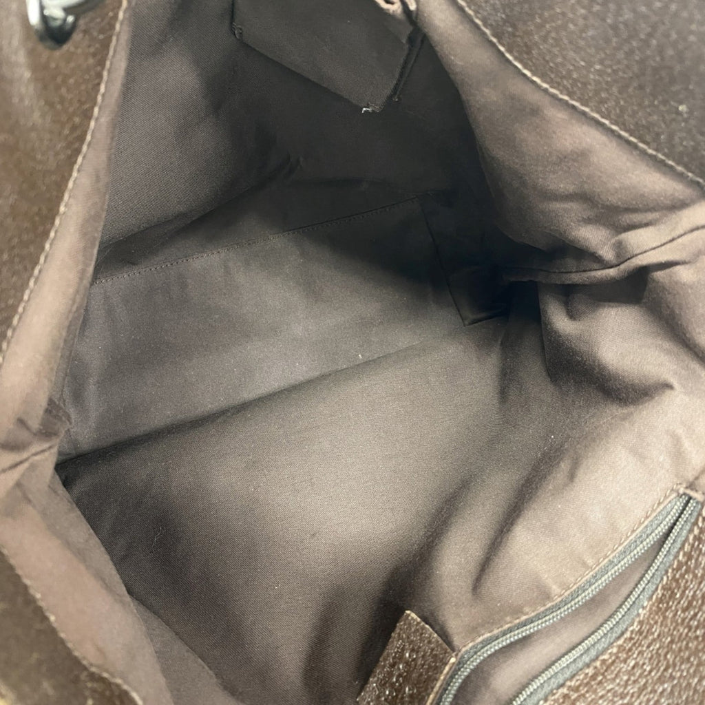 Gucci Beige Brown Canvas Tote Bag (Pre-Owned)