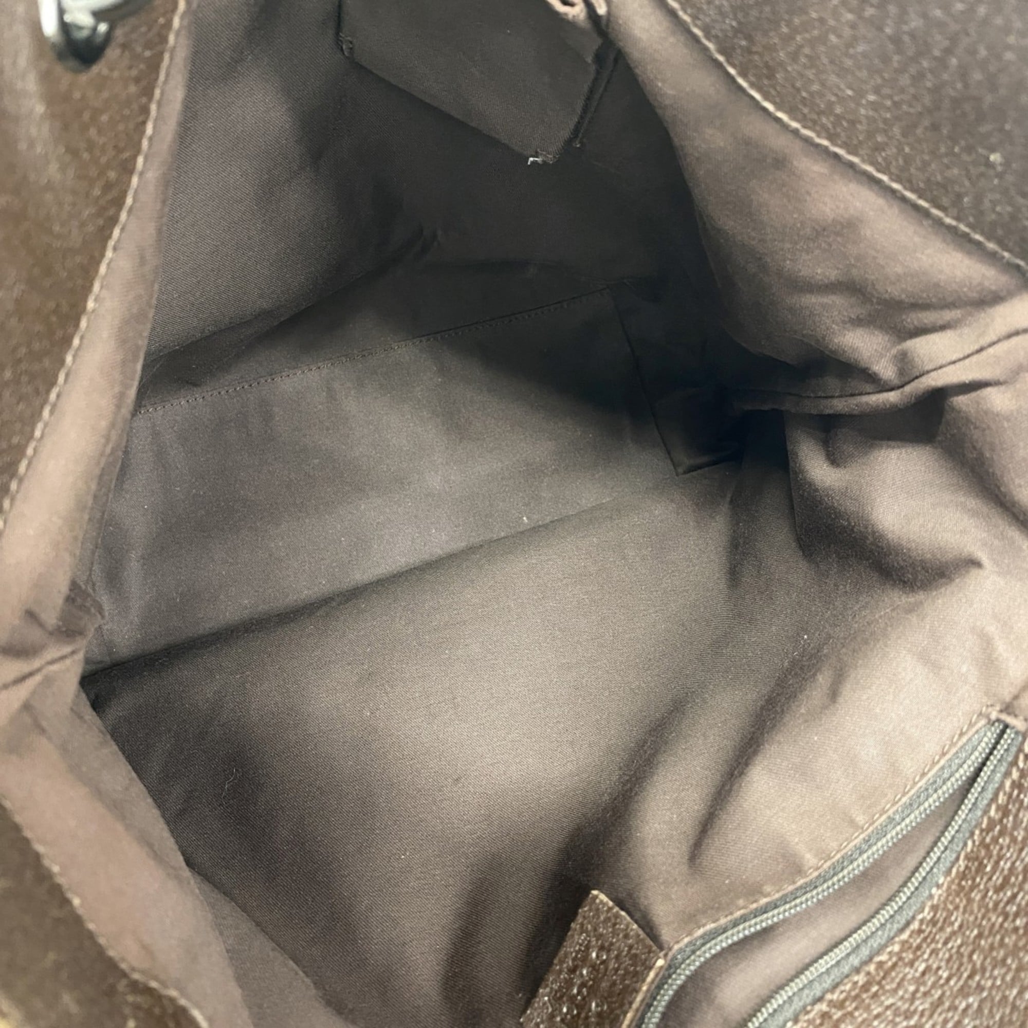 Gucci Beige Brown Canvas Tote Bag (Pre-Owned)