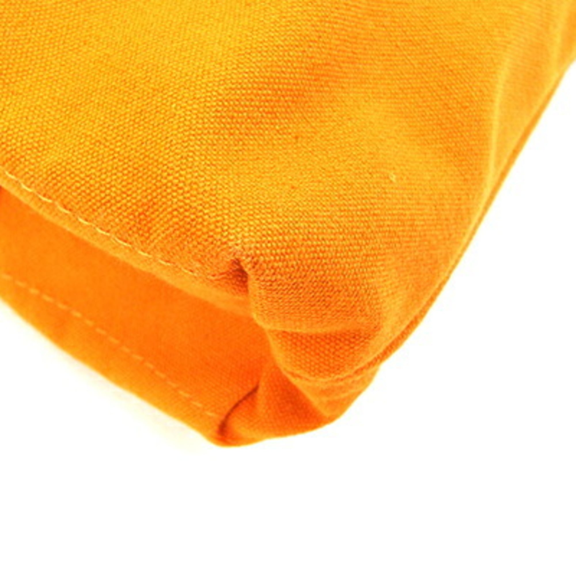 Hermes Orange Cotton Canvas Handbag (Pre-Owned)