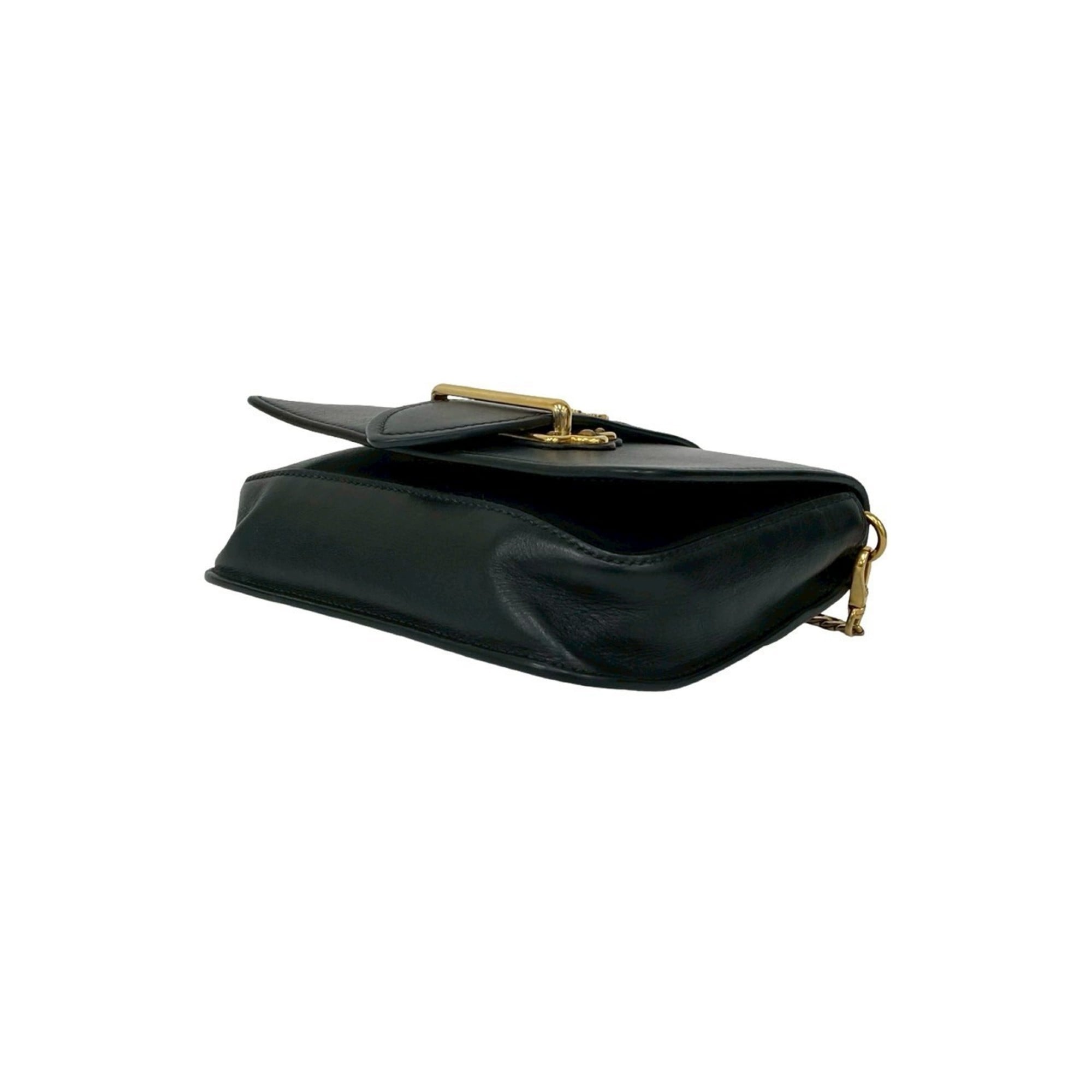 Prada Black Leather Fanny Pack Pochette Pouch Shoulder Bag (Pre-Owned)