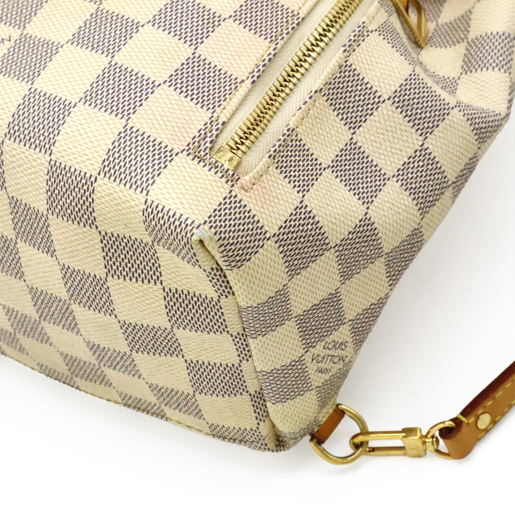 Louis Vuitton Ivory Damier Azur Canvas Backpack Shoulder Bag (Pre-Owned)