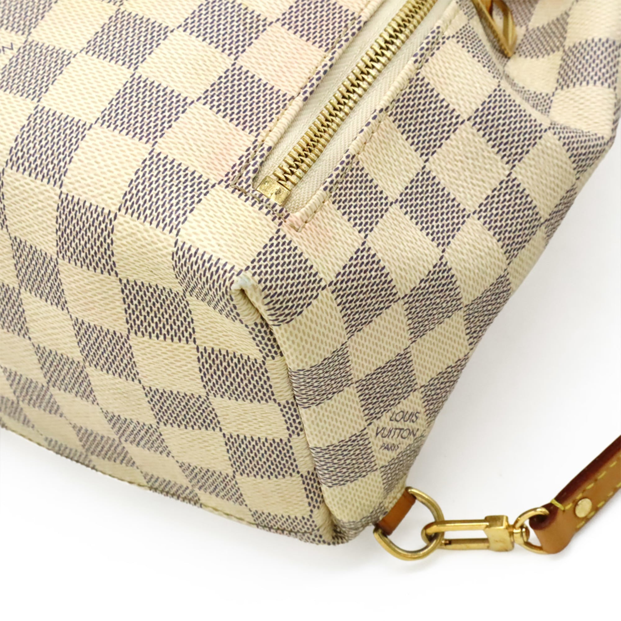 Louis Vuitton Ivory Damier Azur Canvas Backpack Shoulder Bag (Pre-Owned)