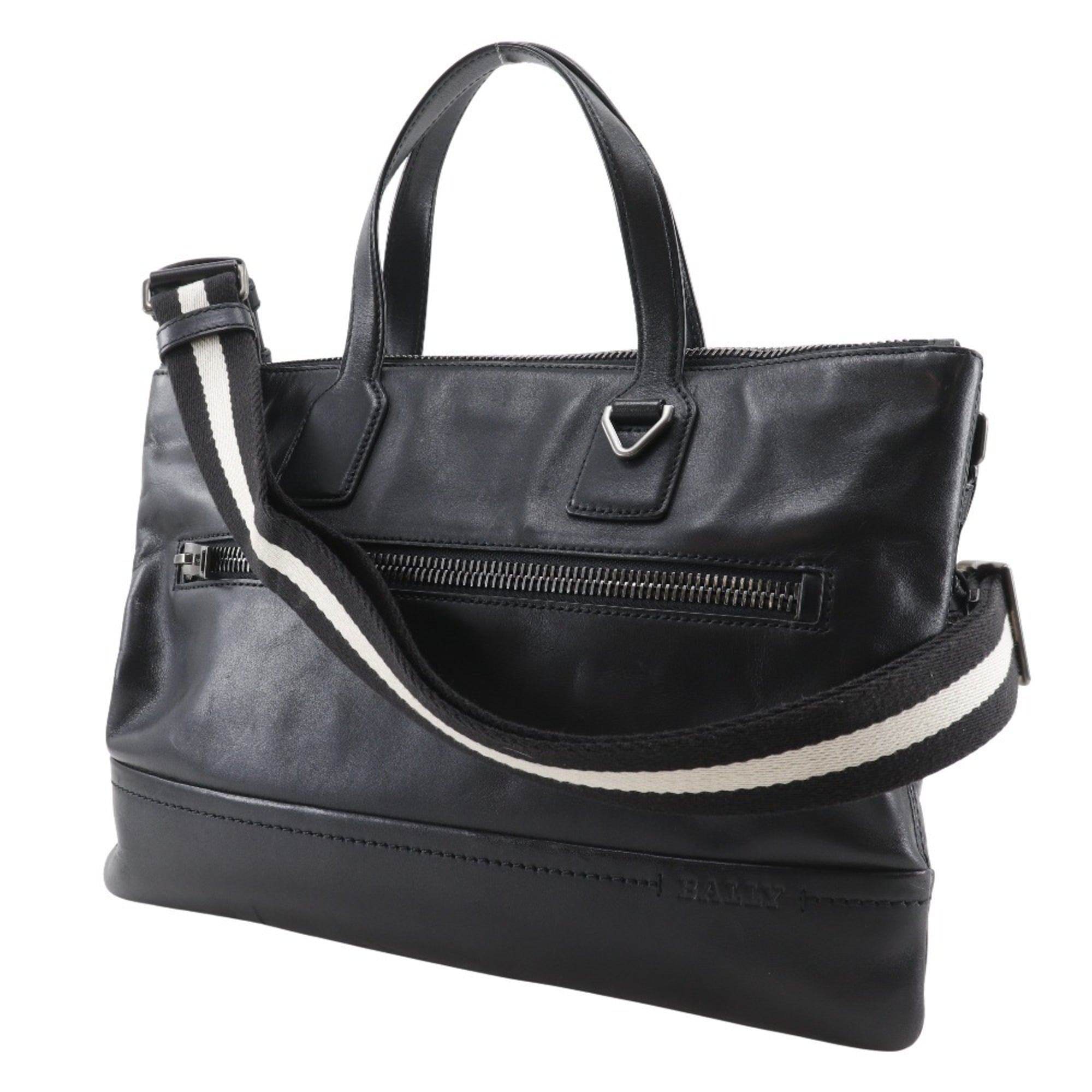 Bally Black Leather Briefcase (Pre-Owned)