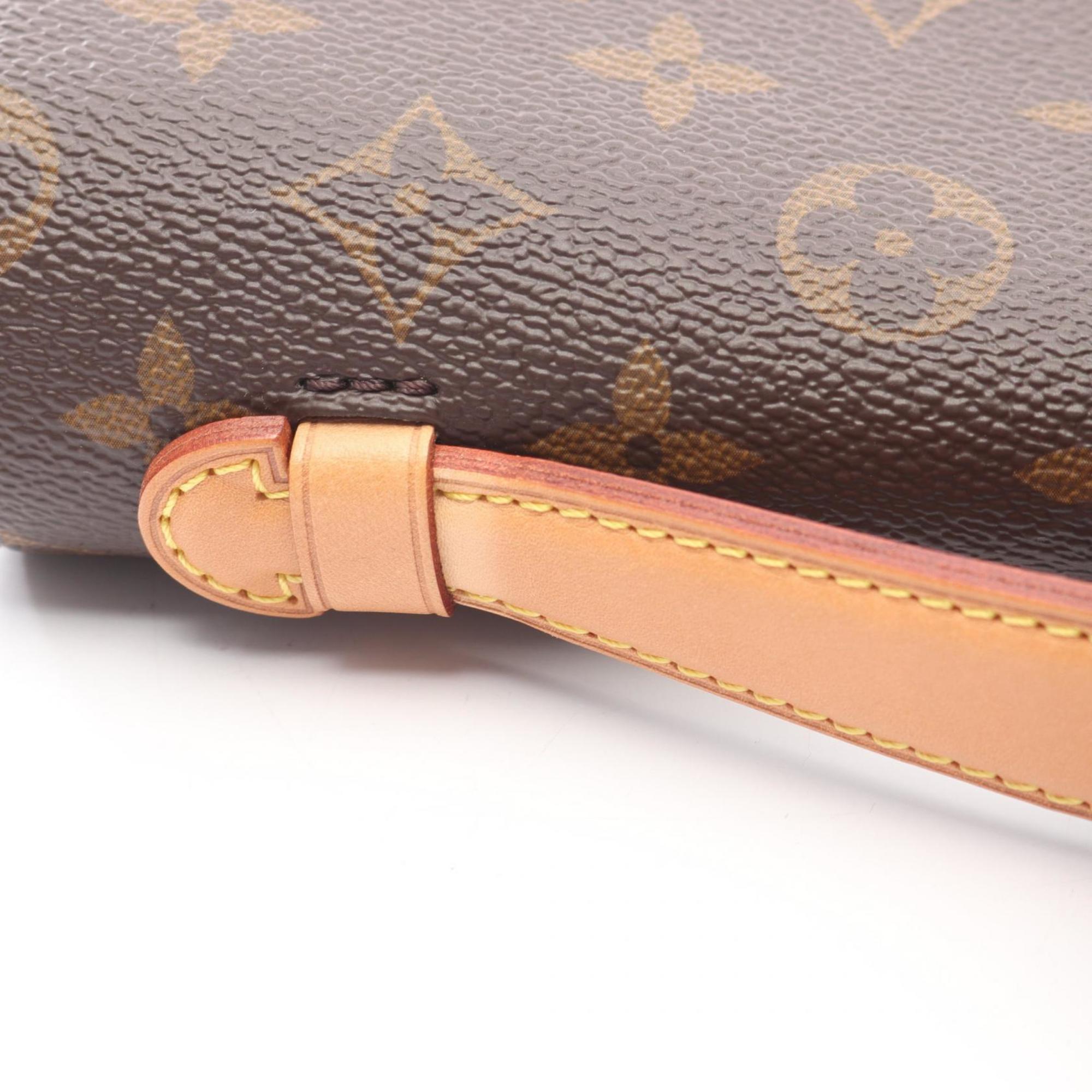 Louis Vuitton Brown Monogram Coated Canvas Leather Handbag Pochette (Pre-Owned)