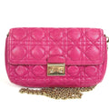 Christian Dior Pink Leather Clutch Bag Shoulder Bag (Pre-Owned)