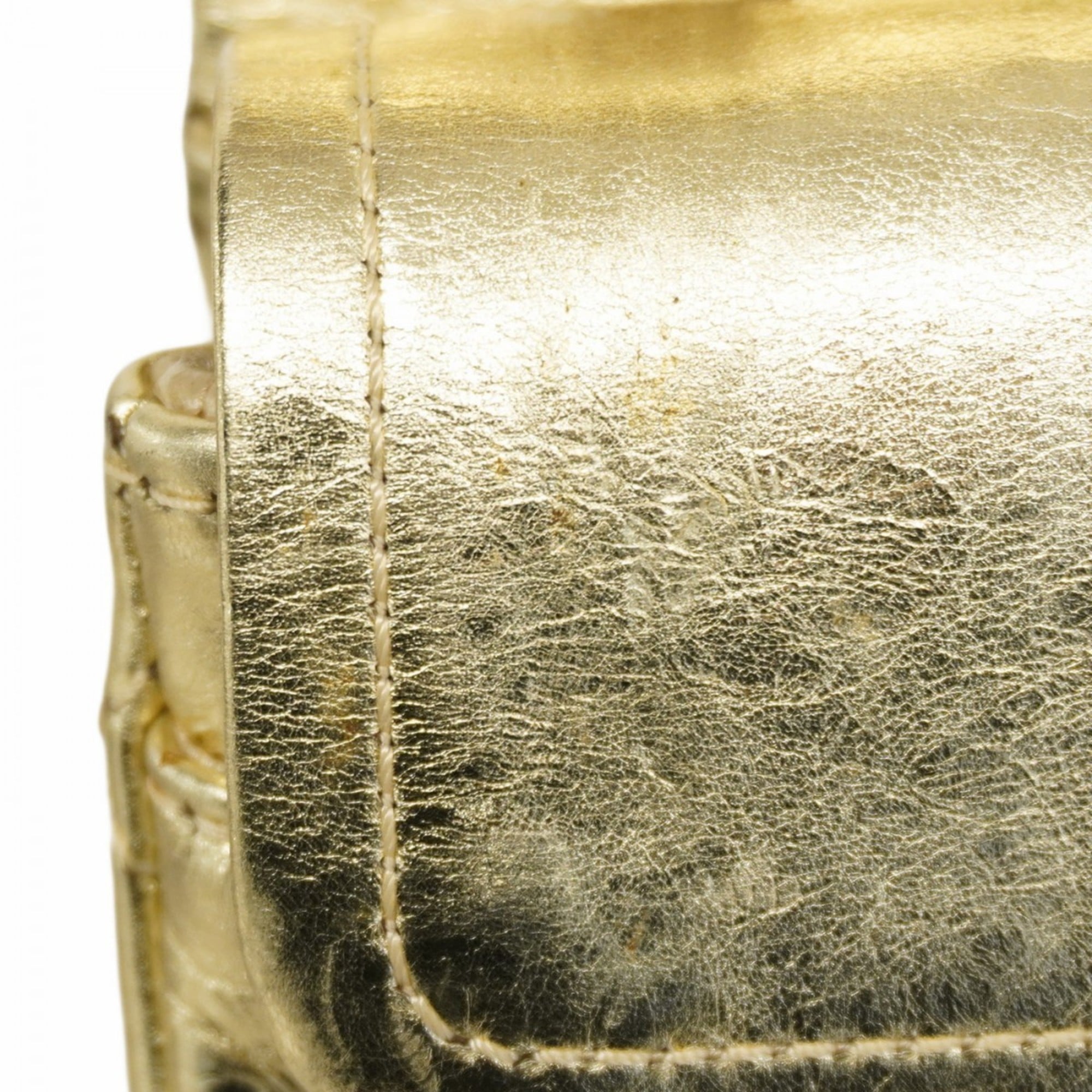 Chanel Gold Leather Shoulder Bag (Pre-Owned)