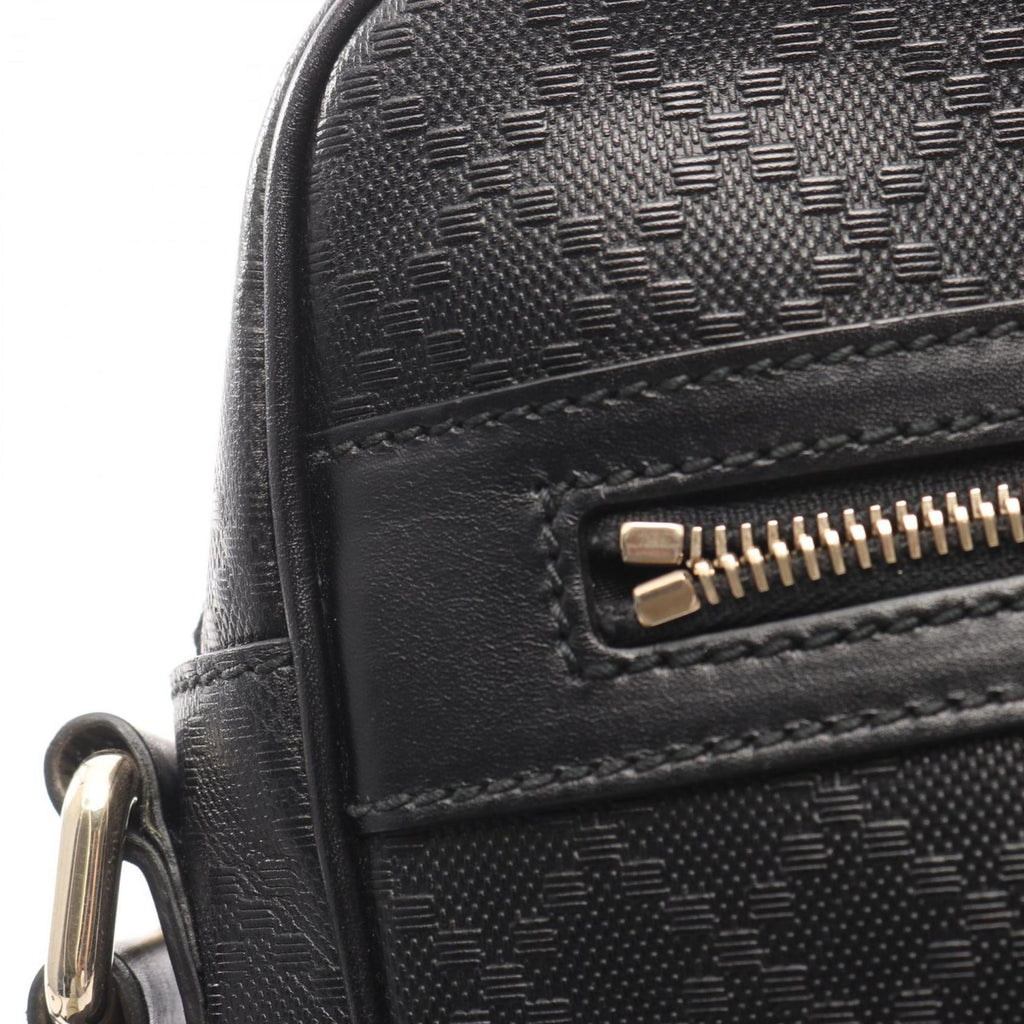 Gucci Black Coated Canvas Leather Shoulder Bag (Pre-Owned)