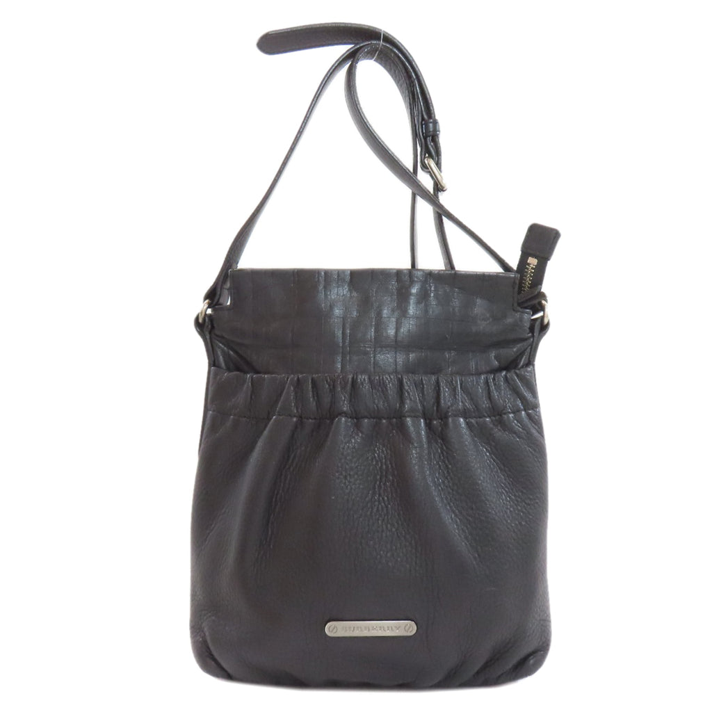 Burberry Black Leather Shoulder Bag (Pre-Owned)