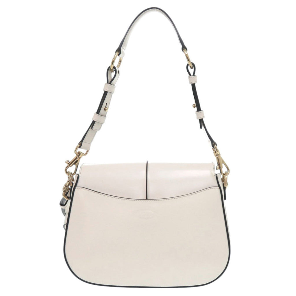 Tod's White Leather Shoulder Bag (Pre-Owned)