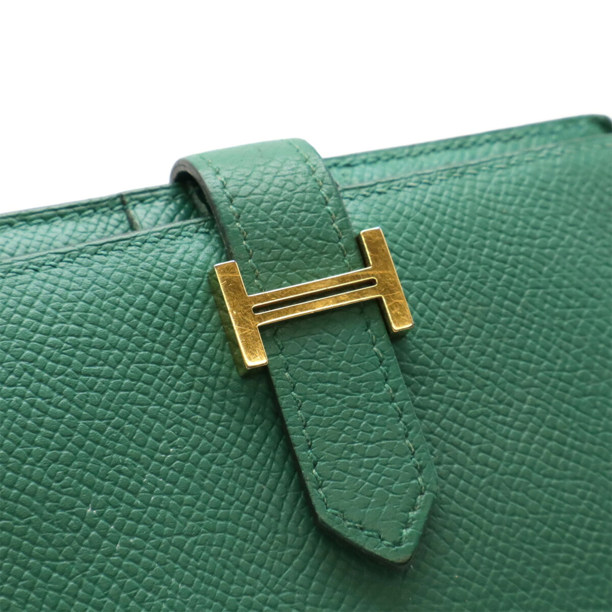 Hermes Bambou Epsom Leather Wallet (Bi-Fold) (Pre-Owned)